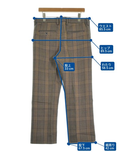 SUNSEA（サンシー）スラックス 茶 サイズ:3(L位) メンズ/2200626864125