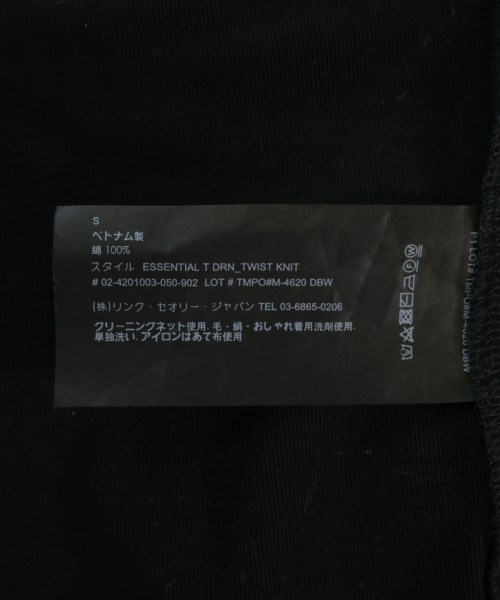 Theory（セオリー）Tシャツ・カットソー 黒 サイズ:S メンズ/2200717637058