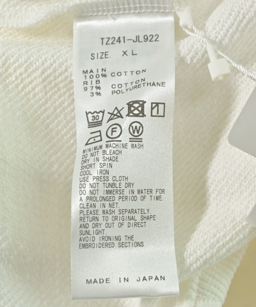 TOGA（トーガ）スウェット 白 サイズ:XL メンズ/2200720832136