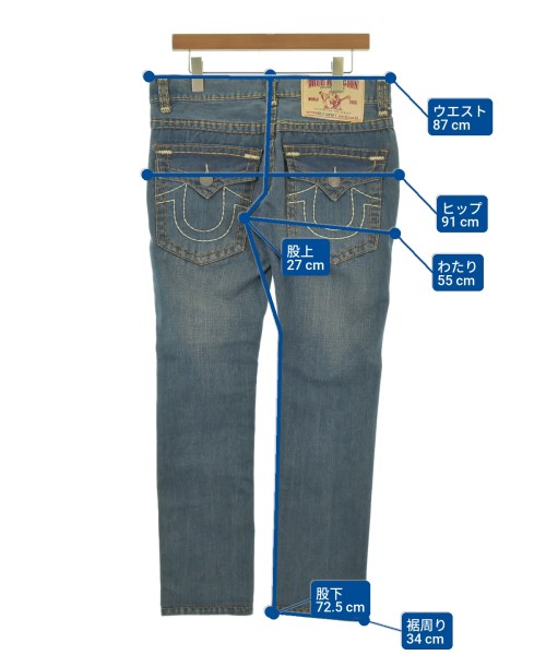 TRUE RELIGION（トゥルーレリジョン）デニムパンツ 紺 サイズ:32(L位) メンズ/2200636393011