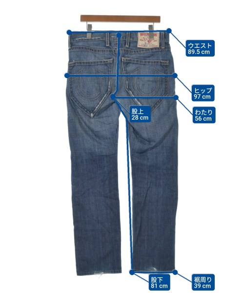 TRUE RELIGION（トゥルーレリジョン）デニムパンツ 青 サイズ:33(L位) メンズ/2200627249082