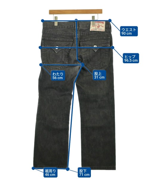 TRUE RELIGION（トゥルーレリジョン）デニムパンツ 黒 サイズ:-(XL位) メンズ/2200721645063
