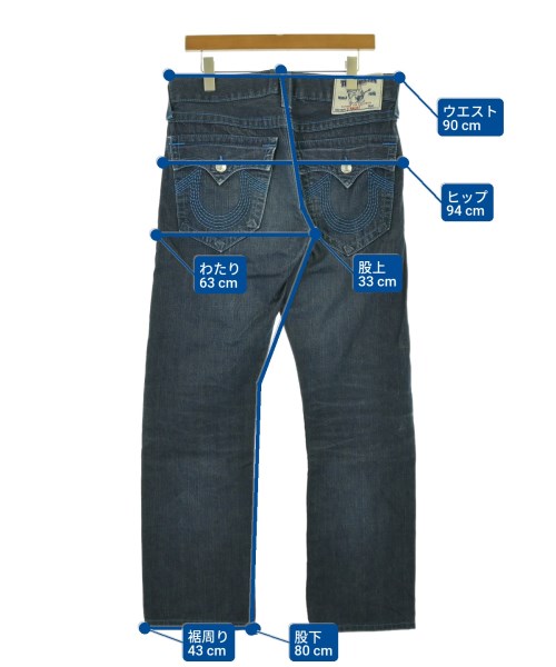 TRUE RELIGION（トゥルーレリジョン）デニムパンツ 紺 サイズ:31(M位) メンズ/2200687331116