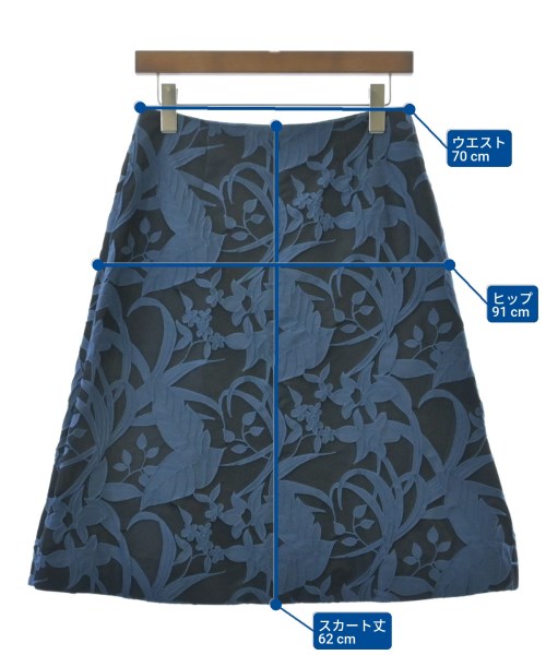 M･Fil（エムフィル）ひざ丈スカート 青 サイズ:38(M位) レディース/2200640531041