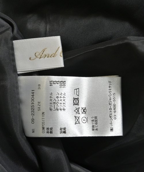 And Couture（アンドクチュール）ワンピース グレー サイズ:38(M位) レディース/2200636051089