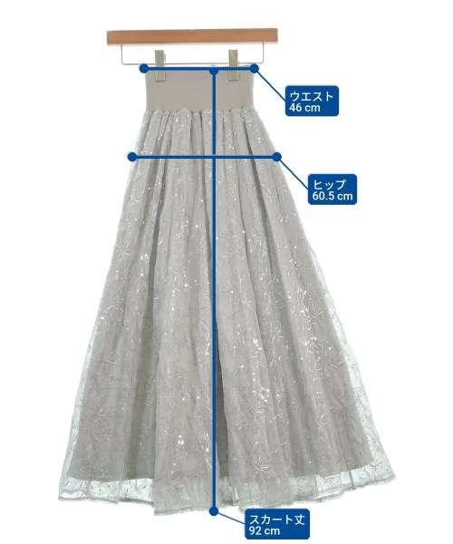 And Couture（アンドクチュール）ロング・マキシ丈スカート グレー サイズ:F レディース/2200689558108