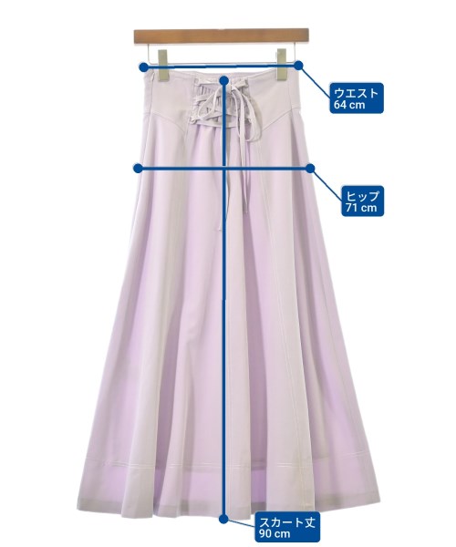 And Couture（アンドクチュール）ロング・マキシ丈スカート 紫 サイズ:36(S位) レディース/2200664874070