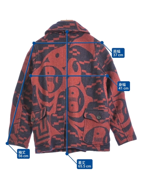 FWK BY ENGINEERED GARMENTS（エフダブリューケイバイエンジニアードガーメンツ）ピーコート 赤 サイズ:1(S位) レディース/2200608267029
