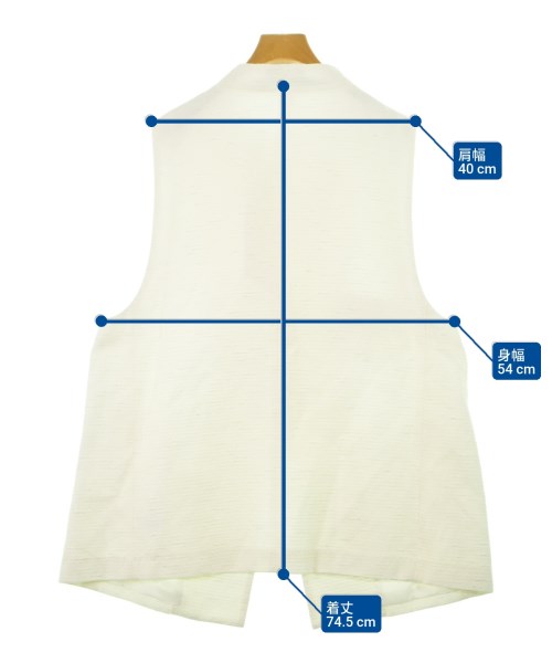 Gabardine K.T（ギャバジンケーティー）ベスト 白 サイズ:13(XL位) レディース/2200644376013