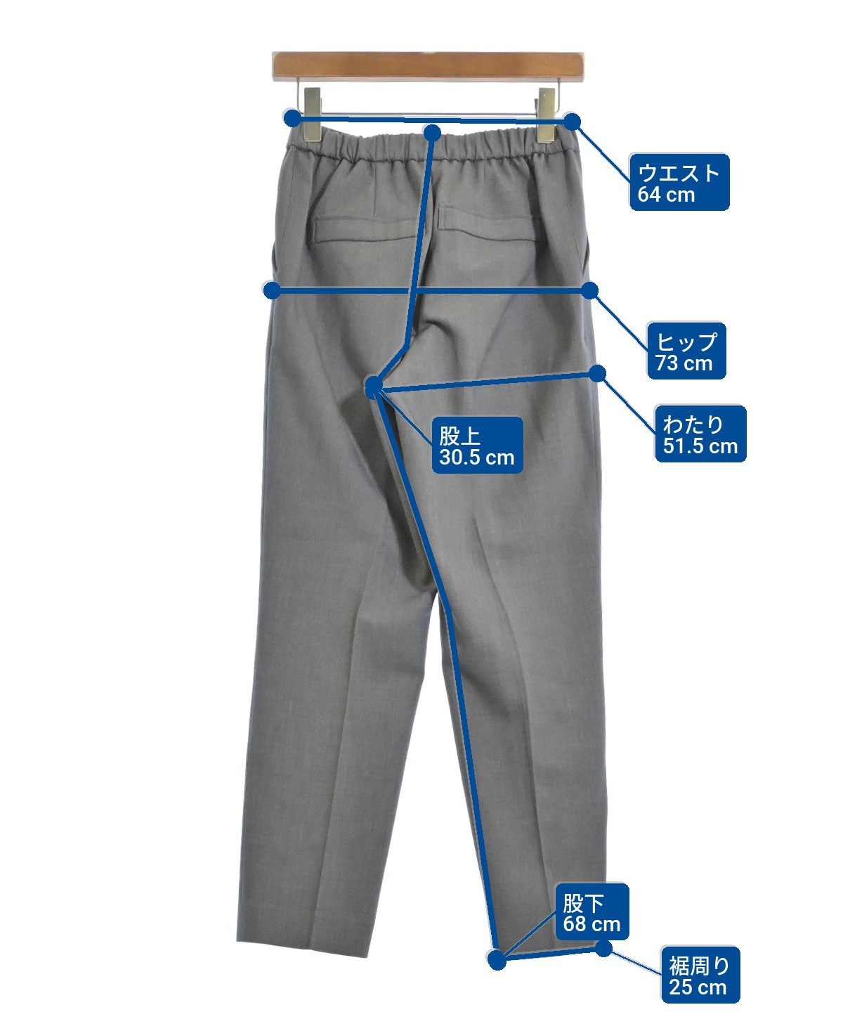 Gabardine K.T スラックス グレー M 【公式通販】