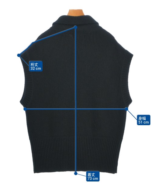 CLANE（クラネ）ベスト/ノースリーブ 黒 サイズ:2(M位) レディース/2200640096021