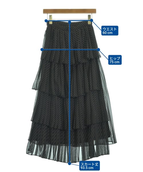 CLANE（クラネ）ロング・マキシ丈スカート 黒 サイズ:1(S位) レディース/2200615649054