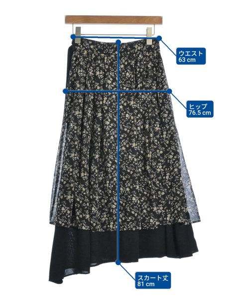 CLANE（クラネ）ロング・マキシ丈スカート 黒 サイズ:1(S位) レディース/2200619581107