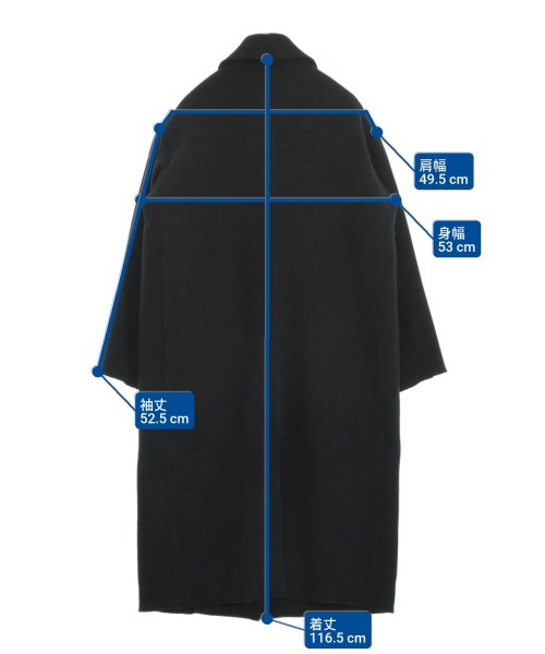 CLANE（クラネ）ステンカラーコート 黒 サイズ:1(S位) レディース/2200618312030