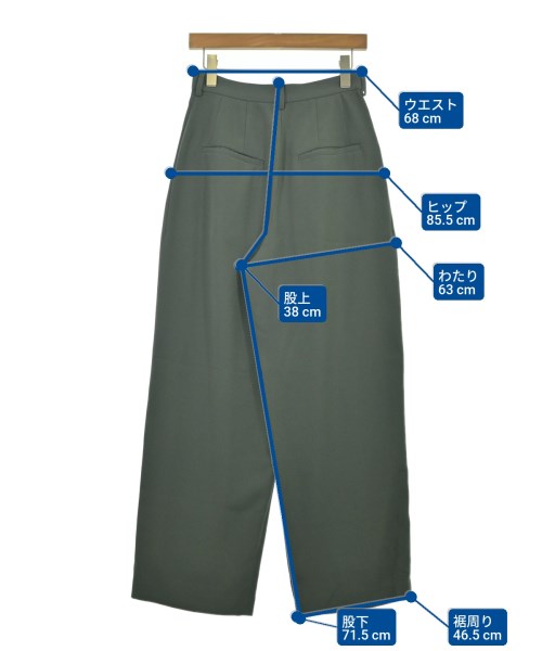 CLANE（クラネ）スラックス 緑 サイズ:2(M位) レディース/2200673631015