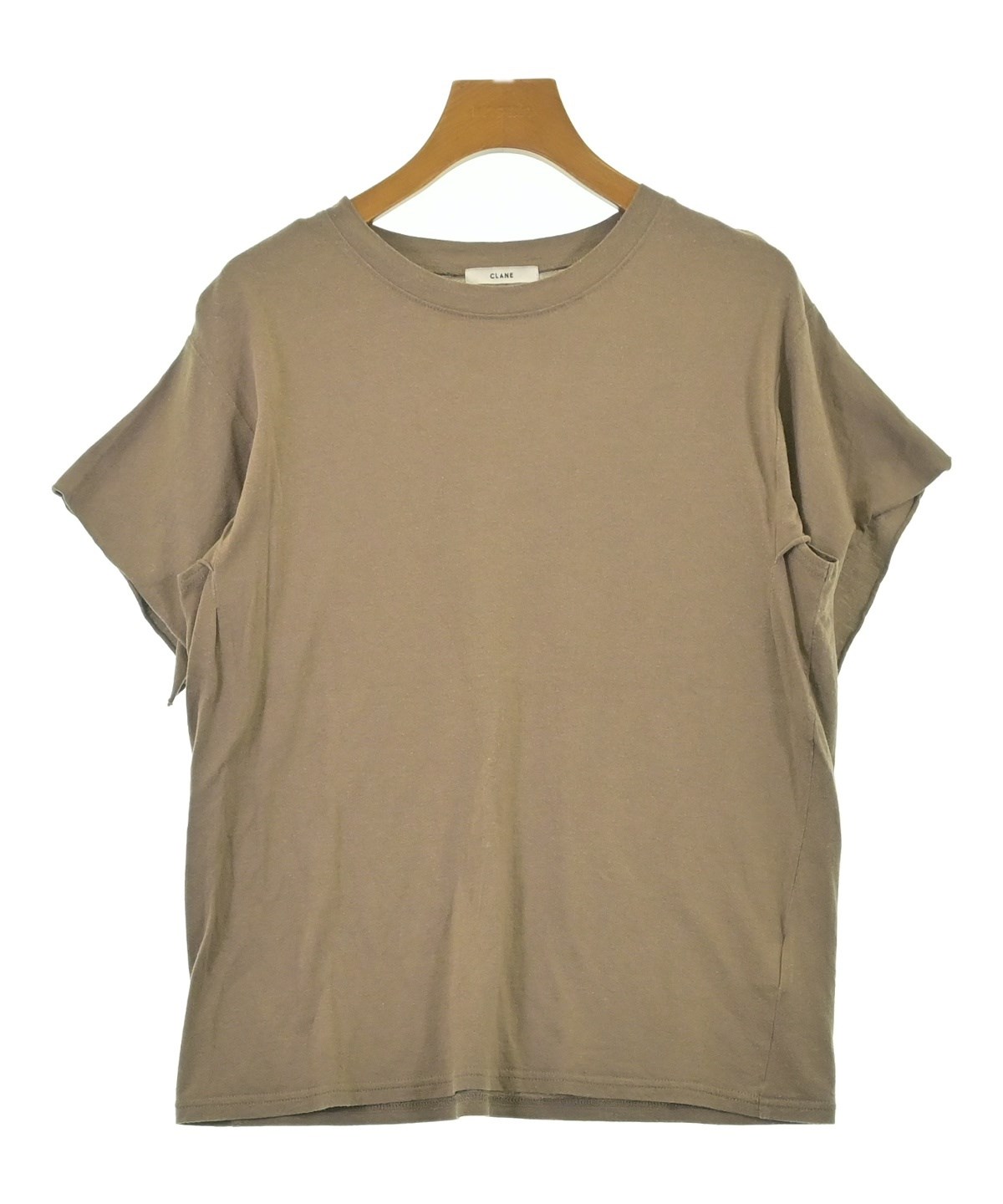 CLANE クラネ Tシャツ・カットソー XS ベージュ 【古着】【中古】【送料無料】 CLANE（クラネ）Tシャツ・カットソー ベージュ サイズ:1(S位