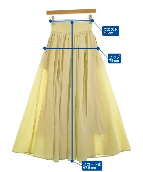 CLANE（クラネ）ロング・マキシ丈スカート 黄 サイズ:0(XS位) レディース/2200655048015