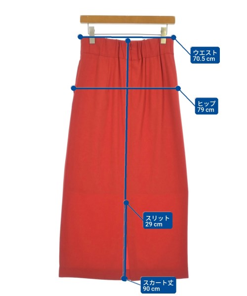 CLANE（クラネ）ロング・マキシ丈スカート 赤 サイズ:2(M位) レディース/2200653572055
