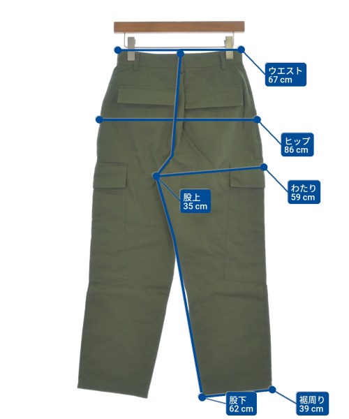 CLANE（クラネ）カーゴパンツ カーキ サイズ:2(M位) レディース/2200651958066