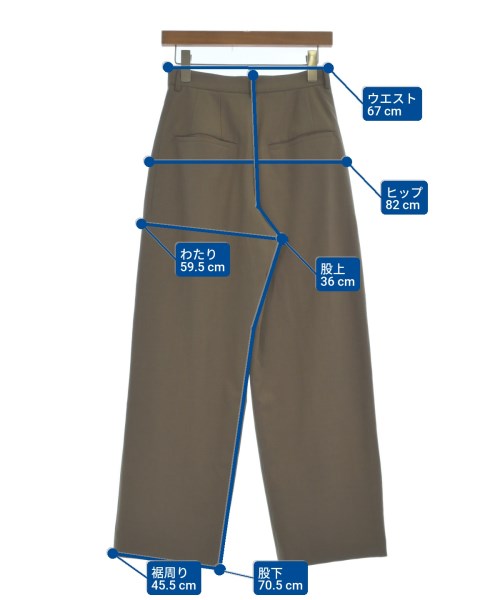 CLANE（クラネ）スラックス 茶 サイズ:1(S位) レディース/2200650680234