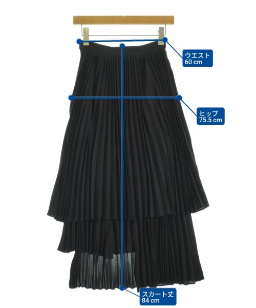 CLANE（クラネ）ロング・マキシ丈スカート 黒 サイズ:0(XS位) レディース/2200664385101