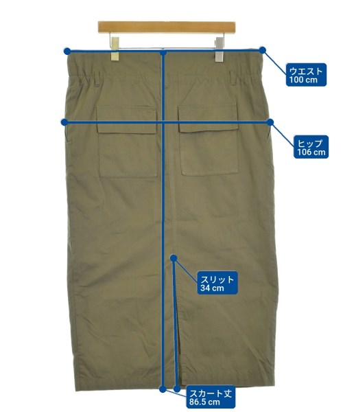 CLANE（クラネ）ロング・マキシ丈スカート カーキ サイズ:0(XS位) レディース/2200665171024