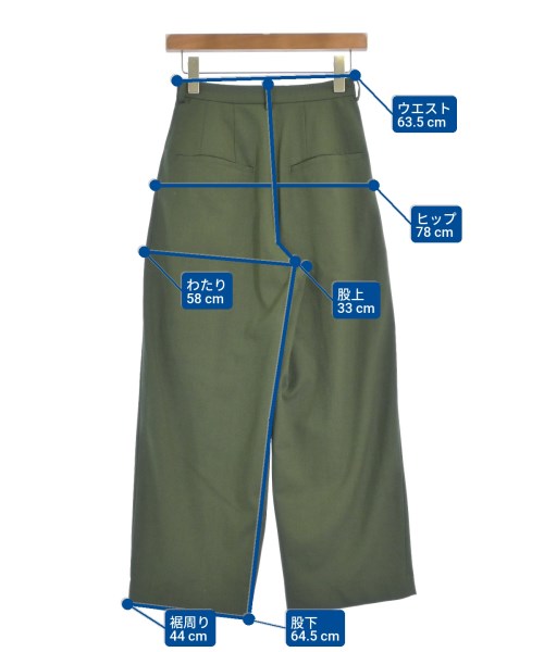 CLANE（クラネ）スラックス カーキ サイズ:0(XS位) レディース/2200671059026