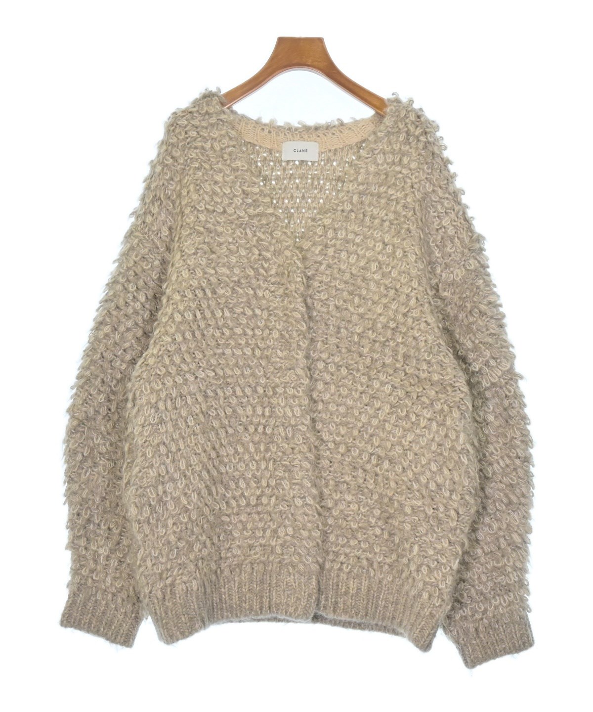 CLANE クラネ カーディガン S ベージュ 【古着】【中古】【送料無料】 CLANE（クラネ）カーディガン ベージュ サイズ:2(M位) レディース
