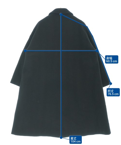 CLANE（クラネ）チェスターコート 黒 サイズ:36(S位) レディース/2200671602048