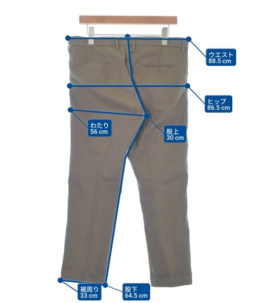 C+PLUS（シープラス）スラックス 茶 サイズ:34(XS位) メンズ/2200667386013