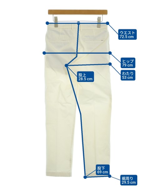 C+PLUS（シープラス）スラックス 白 サイズ:29(S位) メンズ/2200668617093