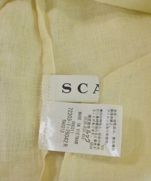 SCAPA（スキャパ）カジュアルシャツ 黄 サイズ:38(M位) レディース/2200657520199
