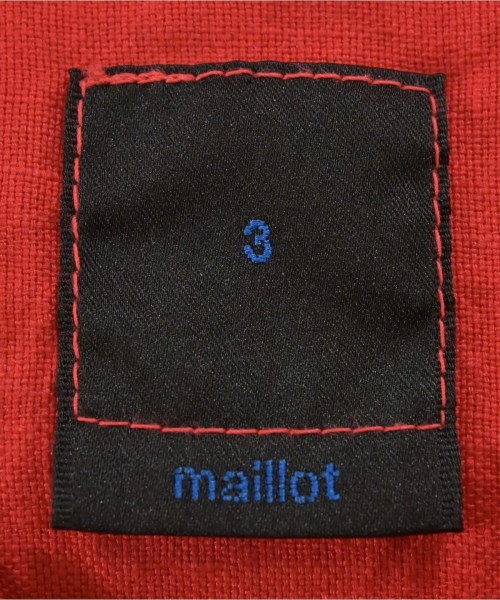 maillot（マイヨ）カジュアルシャツ 赤 サイズ:3(L位) メンズ/2200674291041