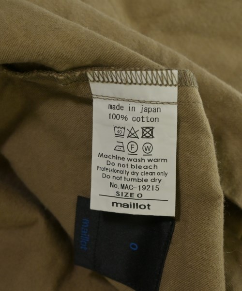 maillot（マイヨ）カジュアルシャツ ベージュ サイズ:0(XS位) メンズ/2200706709032