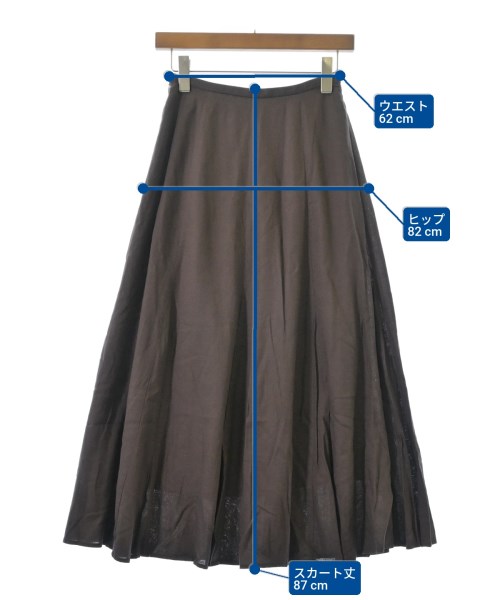 Andemiu（アンデミュウ）ロング・マキシ丈スカート 茶 サイズ:S レディース/2200669586060