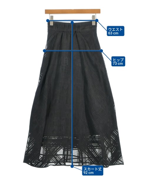 Andemiu（アンデミュウ）ロング・マキシ丈スカート 黒 サイズ:F レディース/2200635025029