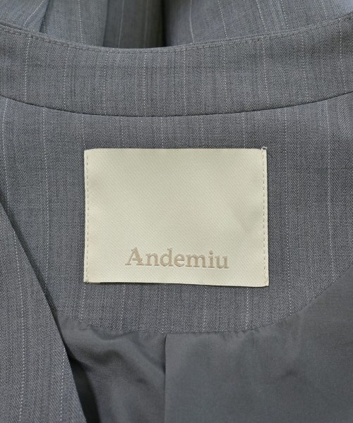Andemiu（アンデミュウ）ノーカラージャケット グレー サイズ:F レディース/2200646277028
