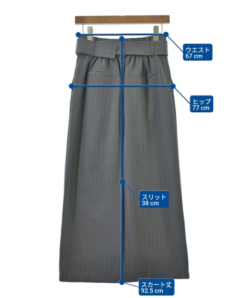 Andemiu（アンデミュウ）ロング・マキシ丈スカート グレー サイズ:M レディース/2200646277042