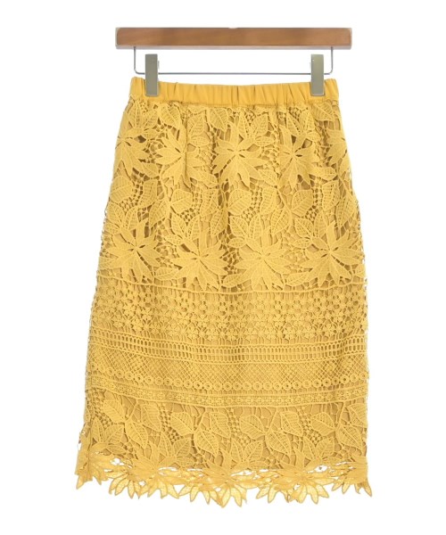 Andemiu（アンデミュウ）ひざ丈スカート 黄 サイズ:M レディース/2200653067032