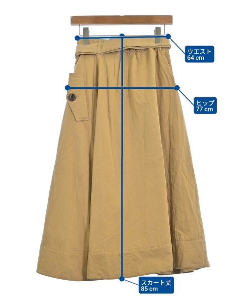 Andemiu（アンデミュウ）ロング・マキシ丈スカート ベージュ サイズ:F レディース/2200664784027