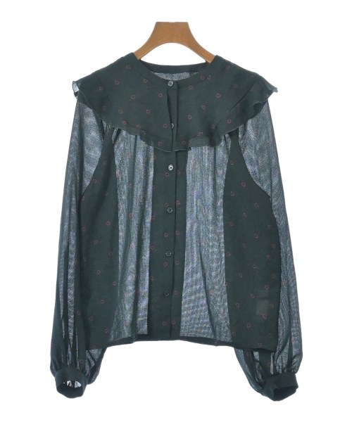 MADEMOISELLE ROPE(マドモアゼル ロペ)ブラウス 緑 サイズ:38(M位)/2200651632027