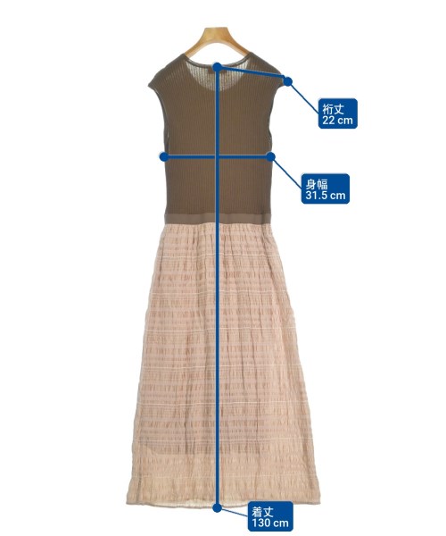 MADEMOISELLE ROPE（マドモアゼル ロペ）ワンピース 茶 サイズ:38(M位) レディース/2200657053024