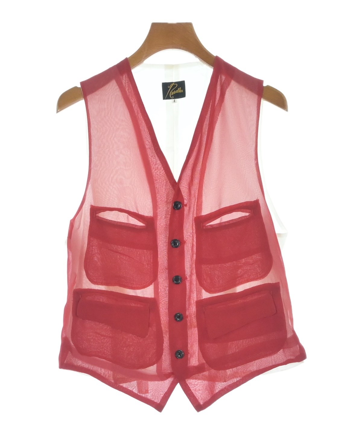 Needles ベストSサイズ Needles（ニードルス）ベスト 赤 サイズ:2(M位) レディース