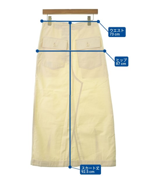 Needles（ニードルス）ロング・マキシ丈スカート 白 サイズ:1(S位) レディース/2200673600127