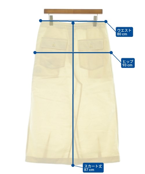 Needles（ニードルス）ロング・マキシ丈スカート 白 サイズ:2(M位) レディース/2200666985019