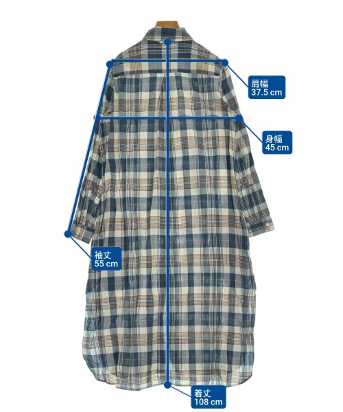 YAECA（ヤエカ）シャツワンピース 青 サイズ:S レディース/2200642866066