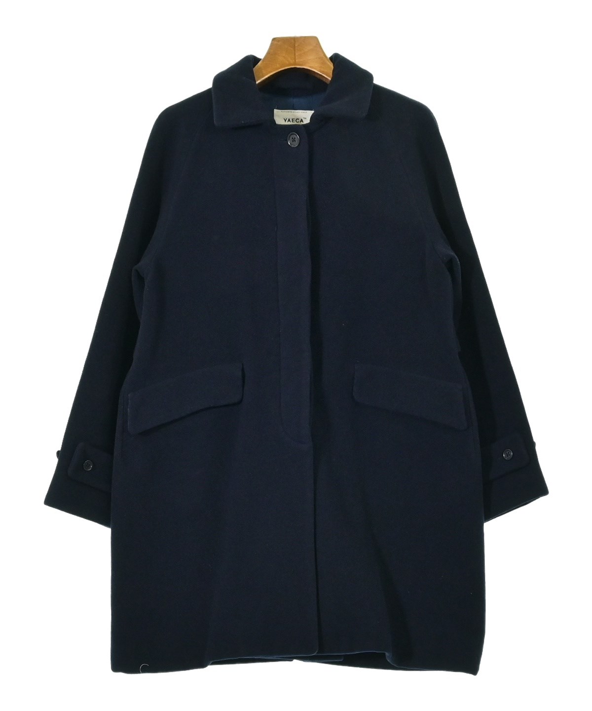 YAECA（ヤエカ）ステンカラーコート 紺 サイズ:S レディース