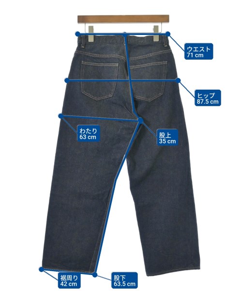 YAECA（ヤエカ）デニムパンツ 紺 サイズ:28(M位) レディース/2200627368011