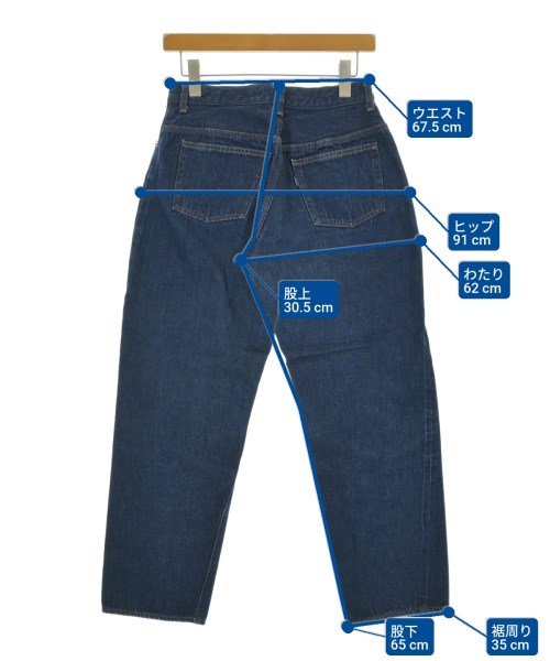 YAECA（ヤエカ）デニムパンツ 紺 サイズ:29(L位) レディース/2200674508026