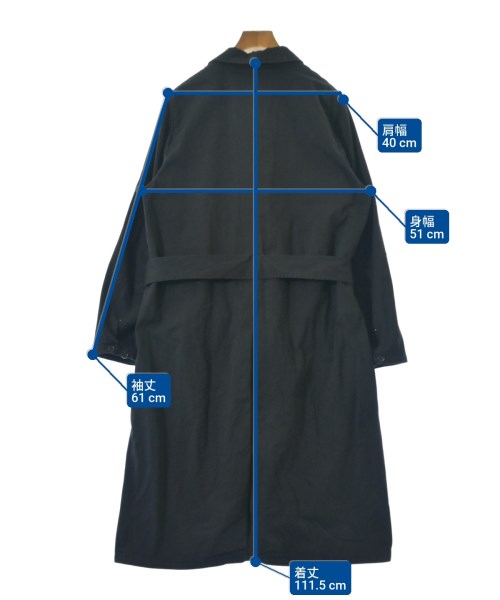 YAECA（ヤエカ）チェスターコート 黒 サイズ:M レディース/2200659277046